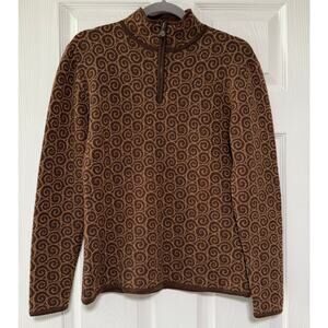 Neve Designs Women's Brown 100%Wool 1/4 Zip Jacket Size Medium